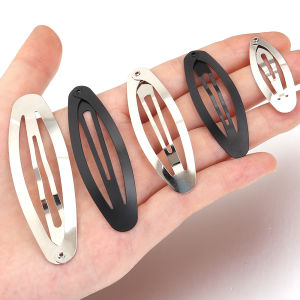 10pcs/pack Iron Oval BB Hair Clips 4-6cm Simple Hairpin Barrettes for DIY Handmade Headwear Hair Tools Crafts Accessories