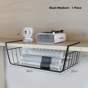 Metal Desk underneath Hanging Basket Shelf Office Bookshelf Hanging Storage Organizer Divider Rack for Dormitory And Home