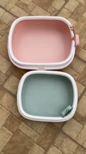 Litter Box Kucing Bulat - Bak Pasir Kucing Tempat Toilet Kucing - Kucing Free Sekop Serokan Pasir