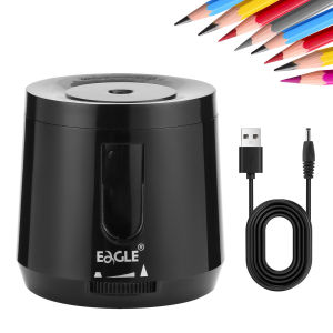 EAGLE Electric Pencil Sharpener Desktop Auto Sharpener for 6-8mm Pencils Students Home Office School Use Stationery