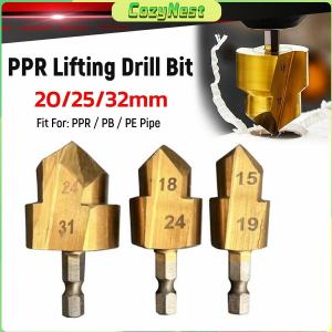 C.N PPR Lifting Drill Water Pipe Connection Tool 20/25/32mm Hexagon Shank Titanium Coated Stepped Drill