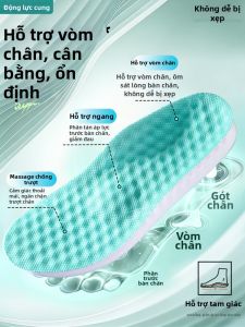 ZHIHAOEN | Đệm Lót Giày Hút Mồ Hôi Kháng Khuẩn Thoáng Khí Hỗ Trợ Cung Chân