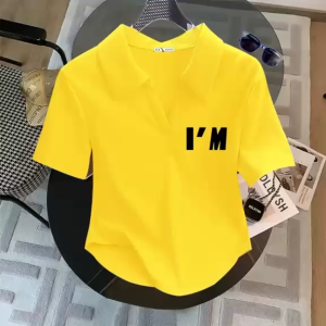 Kaos Crop Top Polo Shirt Wanita/Crop Top Polos/Kaos Wanita/T-shirt Kerah Polos//Kaos Crop Top