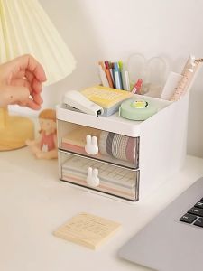 Dejavu Rak Kosmetik  Laci Tingkat Laci Susun Aesthetic Lemari Make Up Rak Mini Aesthetic Laci Meja Kantor Kotak Penyimpanan Desktop HSB661