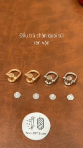 Đầu Trù Chân Quai Túi Ren Vặn Chất Antimon Mạ Điện Phụ Liệu Làm Đồ Da Thủ Công Giỏ Xách Bóp Ví Thắt Lưng Handmade DIY