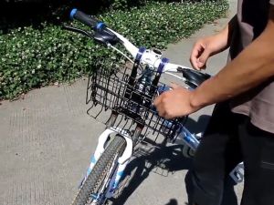 Foldable Metal Bike Basket with Bicycle front basket foldable bicycle rear basket mountain bike hard metal bag accessories