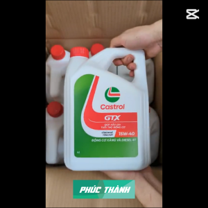 [HÀNG CHÍNH HÃNG] Dầu Nhớt Tổng Hợp ÔTô Castrol GTX 15W40 API SN/CF 4L  - Mẫu Mới
