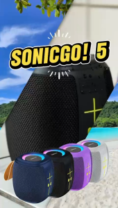 SonicGear SonicGo 5 Bluetooth FM Radio IPX 4 Portable Outdoor Speaker | 6 Hour Playtime