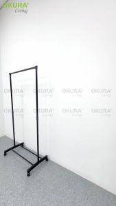 OKURA Single Garment Cloth Hanger and Shoe Rack Powder Coated