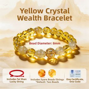YOUYANTANG | Wealth Luck Attraction Yellow Crystal Bracelet Natural