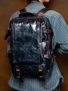 Mantime | Business Leisure Commuter Leather Backpack