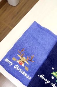 Personalised Christmas towel | Penguin Design Towel | Christmas Gift Exchange Idea