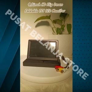 BERGARANSI AUTONET Monitor Parkir Mobil 4.3 Inch Mundur Foldable Rear View TFT LCD AU43
