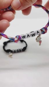 COUPLE BRACELET Handmade 550 customise name adjustable gift party man woman rope gelang custom bini