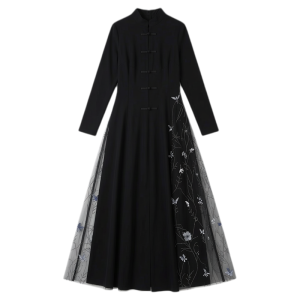 CHANGTONG | Chinese Style Cheongsam Audrey Flare Waist Fit-and-Flare Dress