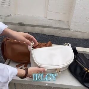 IELGY Niche Design Pillow Bag Wanita Gaya Baru Messenger Shoulder Bag dengan Gaya Barat