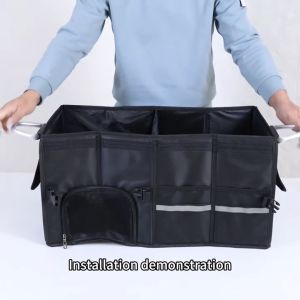 กล่องเก็บของในกระโปรงรถพับได้ กล่องจัดเก็บของในกระโปรงรถความจุใหญ่ กล่องเก็บของเพื่อความเป็นระเบียบ