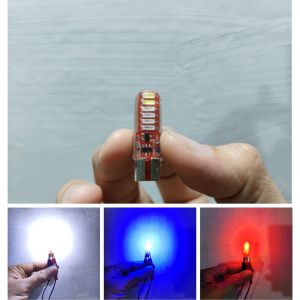 ORIGINAL LAMPU T10 12 LED JELLY RGB 3 WARNA FLASH | LAMPU SEIN COLOK