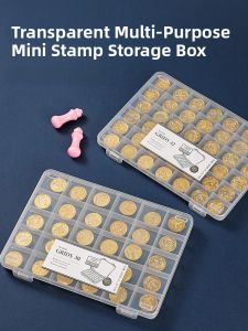 Large Capacity Mini Seal Wax Granules Storage Box Plastic Divided Organizer for Seal Head Portable Transparent Multi-grid Box