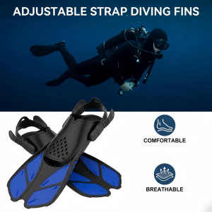 XIAOTREE Adjustable Buckle Diving Fins Short Silicone Diving Shoes Suitable for Adults for.Water sports Travel