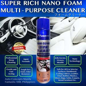 ORIGINAL FANTASTIC XML SUPER RICH NANO FOAM CLEANER MULTI PURPOSE CLEANER SPRAY 650ML CAR INTERIOR CLEANER STAIN REMOVER LEATHER CLEANER Japan FANTASTIC XML PHILIPPINES DASHBOARD CLEANER Wood FURNITURE PLASTIC RUBBER VINYL MOTORCYCLE AUTO CONCEPTS MANILA