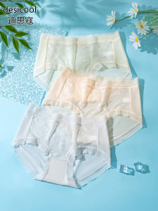 Lightweight Ice Silk Underwear Cotton and Silk Gusset Lace Breathable Invisible Triangle Panties