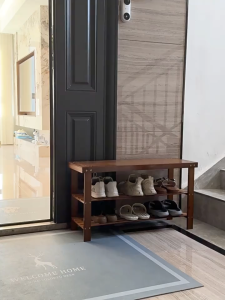 40/50/70/100 Bamboo Shoe Stool Cabinet Shoe Rack Stool Storage Cushion Shoe Stool Space Saving Organizers for Shoes