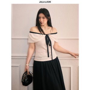JULULOOK | Bộ Áo Off-Shoulder Voan Kích Cỡ Lớn và Chân Váy