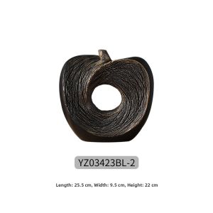 Artistic Resin Apple Figurine Art Decor for Living Room Entryway