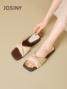 Josiny | Vintage Square Toe Woven Summer Sandals