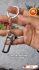 Gantungan Kunci Penggaris Mini Vintage