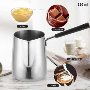 PANCI PEMANAS KOPI ESPRESO SDK-01 Latte Art Long Handle Stainless Steel - Silver Teh Coffee