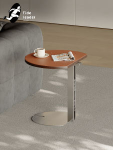 Tide leader | Minimalist Saddle Leather Italian Luxury Design Small Spaces Sofa Side Table