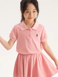 PRINCESS KESLI ชุดสูทเด็กผู้หญิงแฟชั่น ชุดเด็กผู้หญิงสไตล์เกาหลี  เสื้อโปโล+กระโปรงสั้น 2-11 ปี