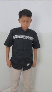 Baju Koko Anak Laki-laki Lengan Pendek Usia 4-15 Tahun