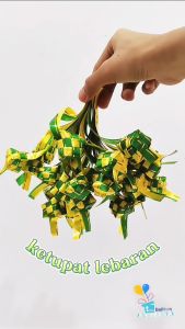 ketupat lebaran pita parsel isi 12 / hiasan parsel lebaran / aksesoris idul fitri / lebaran ketupat hias parsel