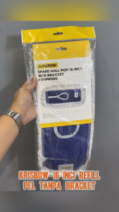 Krisbow 16 Inci Refill Pel Tanpa Bracket  Refil Mop Isi Ulang Kain Pel Aksesoris Alat Pel Kain Pelan Pengganti Alat Kebersihan