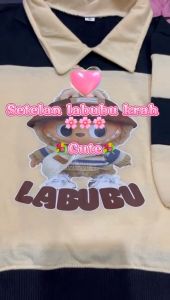 Baju Setelan Anak Perempuan Model Crop Berkerah Motif Boneka Viral Usia 1-12 Tahun