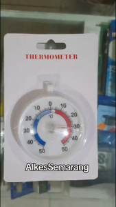 Thermometer Kulkas Freezer Analog 3 Inch -50 hingga 50 Celcius Diameter 7 cm Dilengkapi Kait Gantung