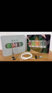 Water filter kit with 5 cartridges and installation accessories.