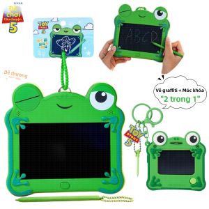 Bandai | Đồ Chơi Vẽ LCD Có Thể Xóa Được Hình Ếch Lilypad Trong Phim Toy Story 5 Móc Khóa Quà Tặng Kèm Nhân Vật Woody Buzz Lightyear Dành Cho Bé Trai.