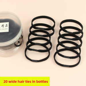 Korean Simple Elegance Black Wide Hair Tie for Women Flat Hair Rope Original Design Hair Accessory Popular Among Ins Web Red