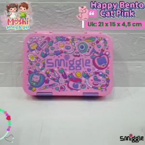 Tempat Makan Supercharge Cat Pink / Meal Set Cat Pink / Box Bekal Anak Perempuan / Lunch Box Anak Girl / Misting Anak Bekal Sekolah Anak Perempuan