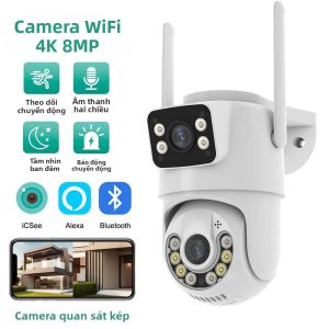 Camera IP Không Dây Ngoài Trời BELIA 4K 8MP Hai Ống Kính Tích Hợp Tính Năng Phát Hiện Chuyển Động Người Bằng AI Xoay PTZ Hỗ Trợ Wifi Ứng Dụng ICSEE