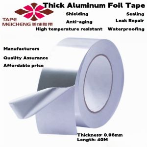 Băng lá nhôm dẫn điện Dày 0.08mm rộng 5mm-50mm * 40m chiều dài nhiệt độ cao chống lão hóa che chắn điện tử chống nhiễu cách nhiệt ống niêm phong