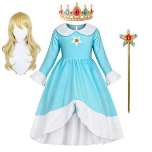 Rosalina Girls Clothes Party Dresses Dress Kids Cosplay Halloween Carnival Birthday Party Swallowtail Dress