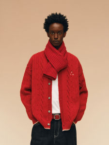 FPA | Contrast Color Red New Year Knit Sweater
