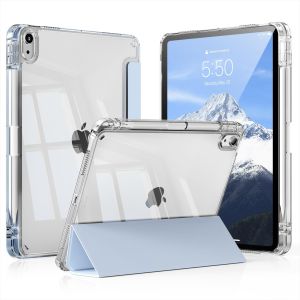 เคสใสสำหรับ iPad รุ่นที่ 10 และ 11 ปี 2024 Pro 13" 11" iPad Air 6 7 5 4 3 iPad 10.2 7 8 9 9.7 5 6 พร้อมช่องใส่ปากกา