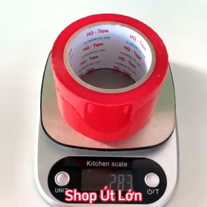 1 Cuộn băng keo màu đỏ OPP rộng 7cm dài 75 mét lõi giấy 3mm giá tại xưởng