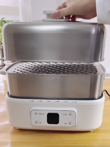 MODONG 18L Multi functional Electric Steamer Three-layer Stew And Steaming Breakfast Machine Stainless Steel Steamer Can Be Reserved 蒸锅